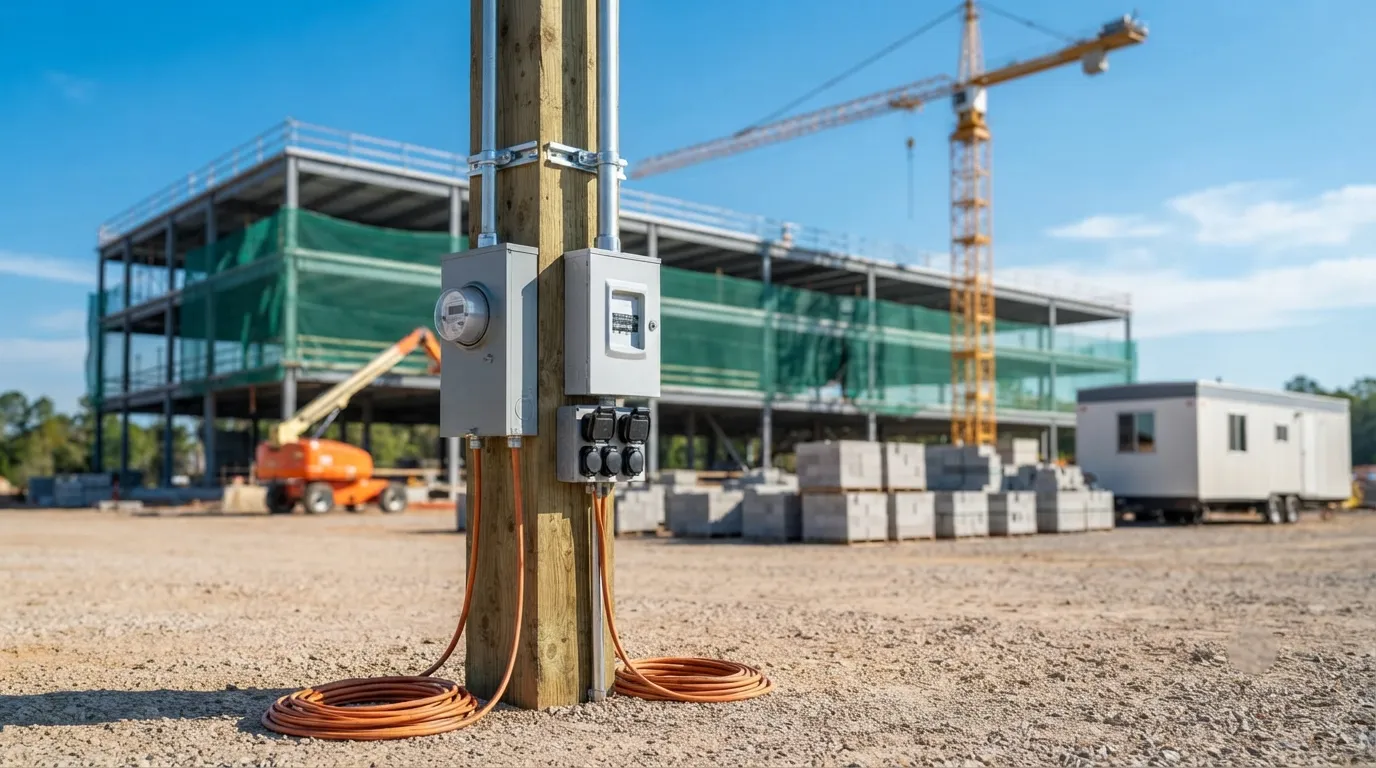 Temporary Power Pole in Sterling Heights, MI